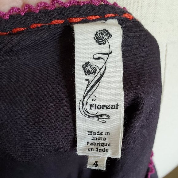 Floreat cap sleeve top w/ embroidery and sequins - Picture 8 of 10